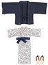 Onsen Yukata Set (Navy) (Fashion Doll)