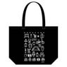 [Yurucamp] Tote Bag Gear Icon Pattern Design Black (Anime Toy)