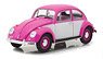 1967 Volkswagen Beetle Right-Hand Drive - Pink & White (ミニカー)