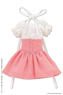 Off-shoulder Sunny One-piece Dress (Pink x White) (Fashion Doll)