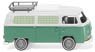 (HO) VW T2 Camper Van Mint Green/White (Model Train)