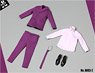 1/6 Outfit Slim Trousers Suit Purple (Fashion Doll)