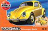 Quick Build VW Beetle Yellow (Plastic model) (Model Car)