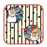 Natsume Yujincho Kirie Series Gauze Mini Towel Nyanko-sensei B Striped Design (Anime Toy)