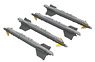 R-13M Missiles for MiG-21 (Set of 4) (for Eduard) (Plastic model)