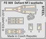 Defiant NF.I Seatbelts Steel (for Airfix) (Plastic model)