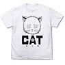 Gintama Cat Gin-san T-shirt Ash S (Anime Toy)