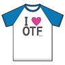 『ひそねとまそたん』 「I LOVE OTF」 Tシャツ WHITE×BLUE M (キャラクターグッズ)