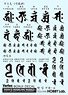 Sanskrit Characters Decal (Black) (1 Sheet) (Material)