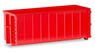 (HO) Transport Container Ribbed, Red (Model Train)