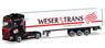 (HO) スカニア CS ハイルーフ 冷蔵ボックスセミトレーラー `Weser Trans` (鉄道模型)
