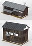 1/80(HO) HO Scale Size `Wooden Kit` Wooden Crew Office + Worker Office Kit (Unassembled Kit) (Model Train)
