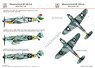 Messerschmitt Bf 109 G-6 (Hun W0+21, W0+66, Red 2,) Decal Sheet (Decal)