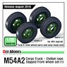 M54A2 Cargo Truck - Civili Type Sagged Front Wheel Set (for AFV Club) (Plastic model)