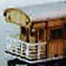1/80(HO) Wooden Passenger Car Observation Car Kit (Unassembled Kit) (Model Train)