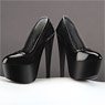 1/6 High-heeled Shoes for Women Black (Fashion Doll)