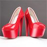 1/6 High-heeled Shoes for Women Red (Fashion Doll)
