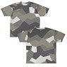 Mobile Suit Gundam Zeon Sprinter Camouflage Double Sided Full Graphic T-Shirts S (Anime Toy)