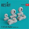 F-22 (A) Raptor Wheels Set (Plastic model)