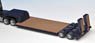 16 Wheels Low Bed Trailer with Hydraulic Folding Ramps (Dark Blue Metallic) (Diecast Car)