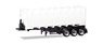 (HO) 30ft Container Trailer Chassis Black (Model Train)