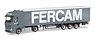 (HO) メルセデスベンツ アクトロスカーテンキャンバス セミトレーラー`Fercam` (鉄道模型)