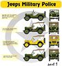 Willys Jeep MB/Ford GPW Jeeps Military Police Part1 (Decal)