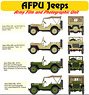 Willys Jeep MB/Ford GPW AFPU Jeeps (Decal)