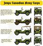 Willys Jeep MB/Ford GPW Jeeps Canadian Army Corps (Decal)