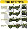 Willys Jeep MB/Ford GPW Jeeps Free French (Decal)