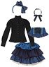 AZO2 Sahra`s a la mode Twinkle Twinkle Dress Set (Blue x Black) (Fashion Doll)