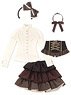 AZO2 Sahra`s a la mode Twinkle Twinkle Dress Set (Brown x Ivory) (Fashion Doll)