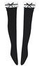 AZO2 Lace Ribbon Knee-Socks (Black x Black Ribbon) (Fashion Doll)