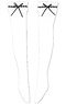 AZO2 Lace Ribbon Knee-Socks (White x Black Ribbon) (Fashion Doll)