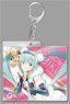 Hatsune Miku Racing Ver. 2018 Big Acrylic Key Ring (5) (Anime Toy)