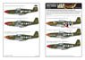 WW.II P-51 B/C/D Mustang Aircraft ID Numbers & Letters Inc `kill` Symbols (Camouflage Finish) (Decal)