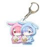 Gyugyutto Acrylic Key Ring Re: Life in a Different World from Zero Tsukimi Ver. Ram & Rem (Anime Toy)