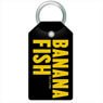 Banana Fish Synthetic Leather Key Ring Logo Black (Anime Toy)