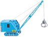 (HO) Krupp Aldert Caterpillar Crane Car Light Blue (Model Train)