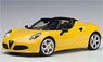 Alfa Romeo 4C Spider (Yellow) (Diecast Car)