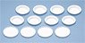 White Paint Dish Basic Type (8 Pieces) (Hobby Tool)