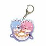 Latteart Acrylic Key Ring Re:Zero -Starting Life in Another World-/Rem & Ram (Anime Toy)