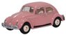 (OO) VW Beetle Pink Hong Kong License Plate (Model Train)