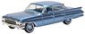 (HO) Cadillac sedan DeVille 1961 Nautilus Blue (Model Train)