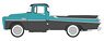 (HO) Dodge D100 Sweptside Pick Up 1957 Turquoise / Jewel Black (Model Train)