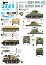 German Sherman. Captured / Beute tanks in German Service. M4A1, M4A1 (recovery), M4 (recovery), M4A3(W) Sherman. (Decal)