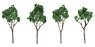 Evergreen Broadleaf Tree (Green/Set of 4) (Model Train)