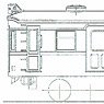 1/80(HO) J.N.R. Oito Line Oldtimer Electric Car Two Car Set Vol.1 A Set (KUMOHA60 Semi-streamlined + KUHA55-438) (Unassembled Kit) (Model Train)