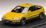 Honda CR-X SiR (EF7) with Mugen RNR Wheel Yellow (Diecast Car)