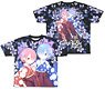 Re: Life in a Different World from Zero Rem & Ram Double Sided Full Graphic T-Shirts S (Anime Toy)